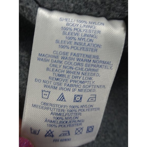 Lands End Jacket Lined Large 42-44 Zip Front Inside Pockets Thermplite Windcheck - Picture 4 of 11